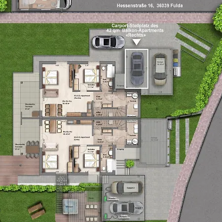 -neubau- 42 Qm Balkon-apartment 아파트
