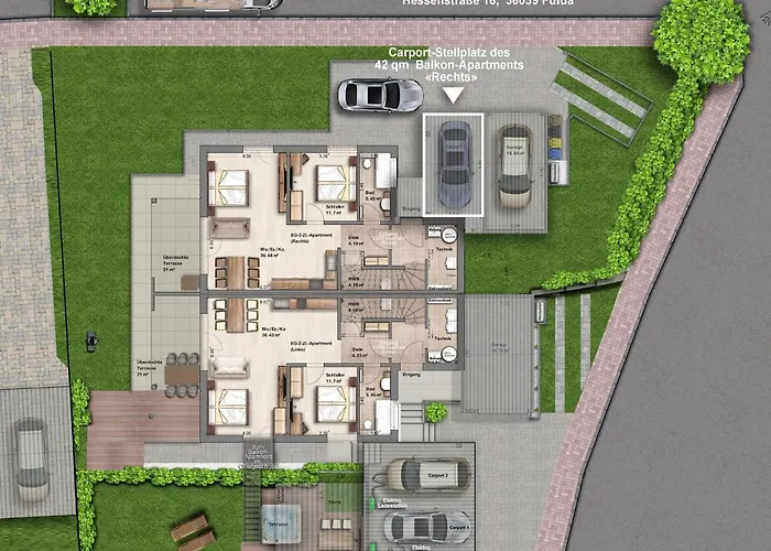 -neubau- 42 Qm Balkon-apartment Апартаменты